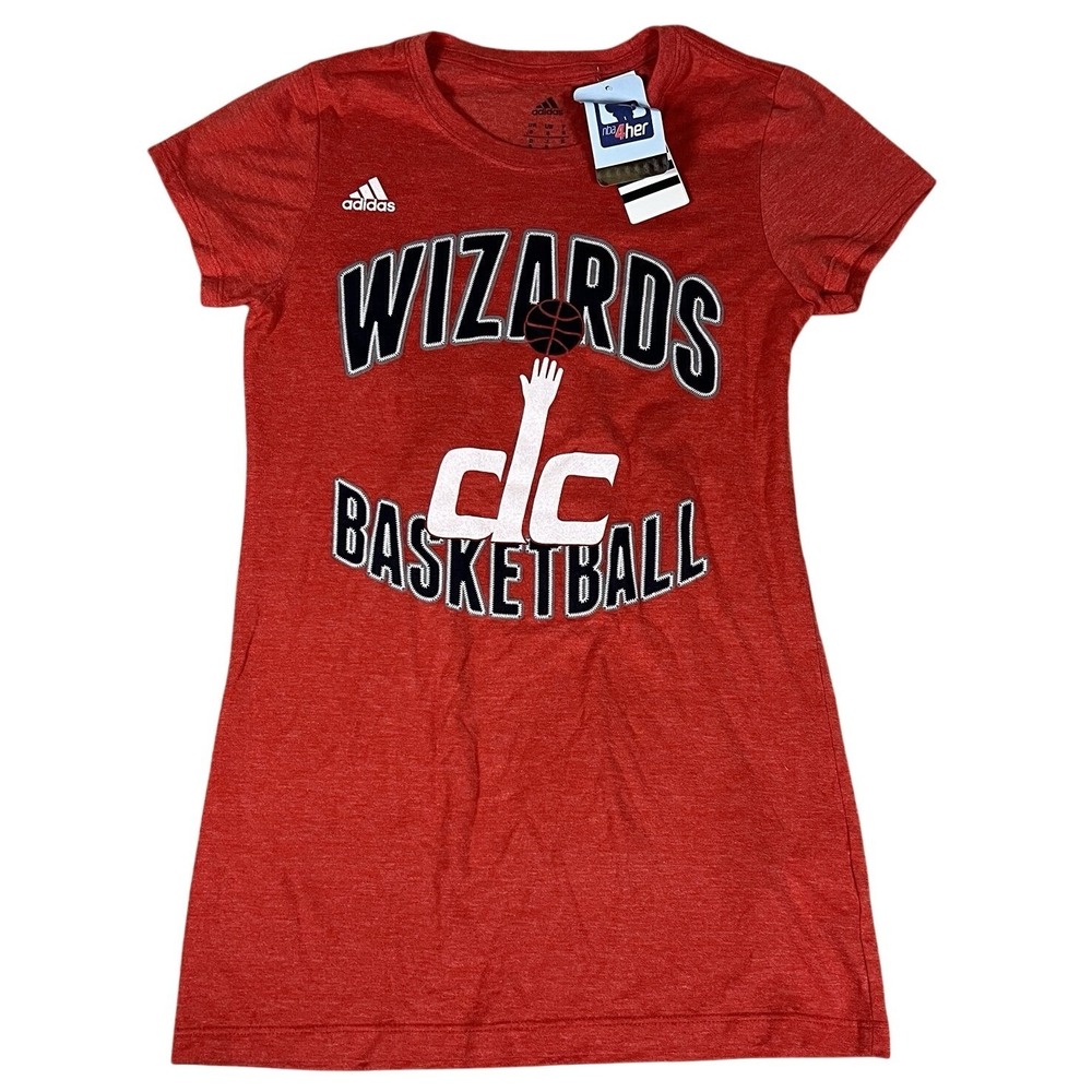 Adidas Washington Wizards NBA Women Small‎ Red Short Sleeve T-Shirt NWT